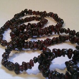VTG Stunning Polished Natural Garnet Gemstone Beaded Statement Necklace 70.80g